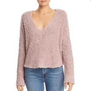 Free People Boucle V-Neck Sweater Small